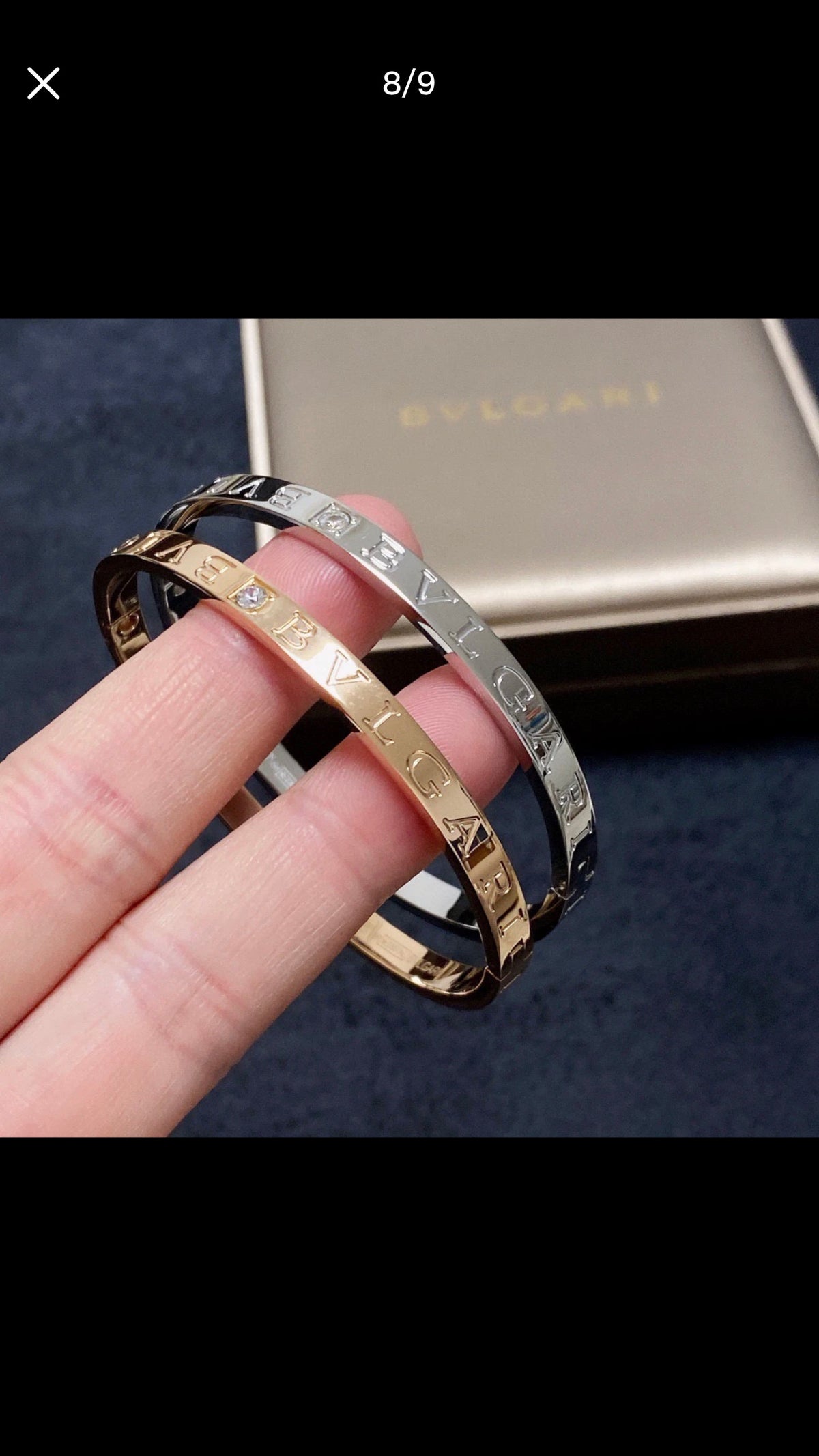 rose gold brass rose Bangle for women - alternate angle view 10