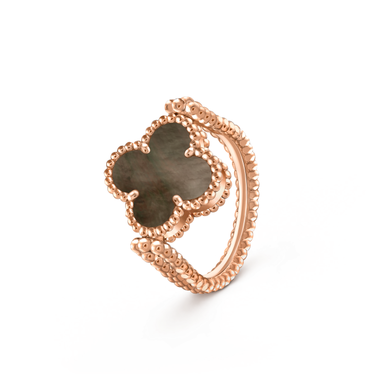 iridescent shell clover Ring for women - product detail view