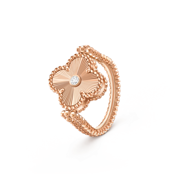 iridescent shell clover Ring for women - alternate angle view 2