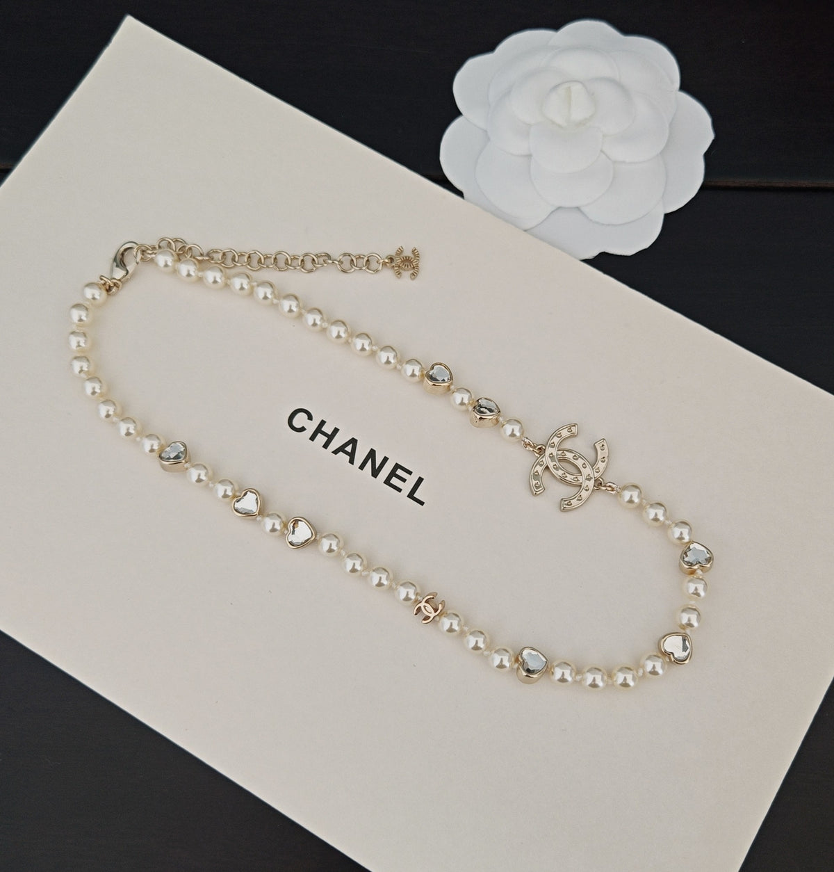 white brass heart Necklace for women - alternate angle view 5