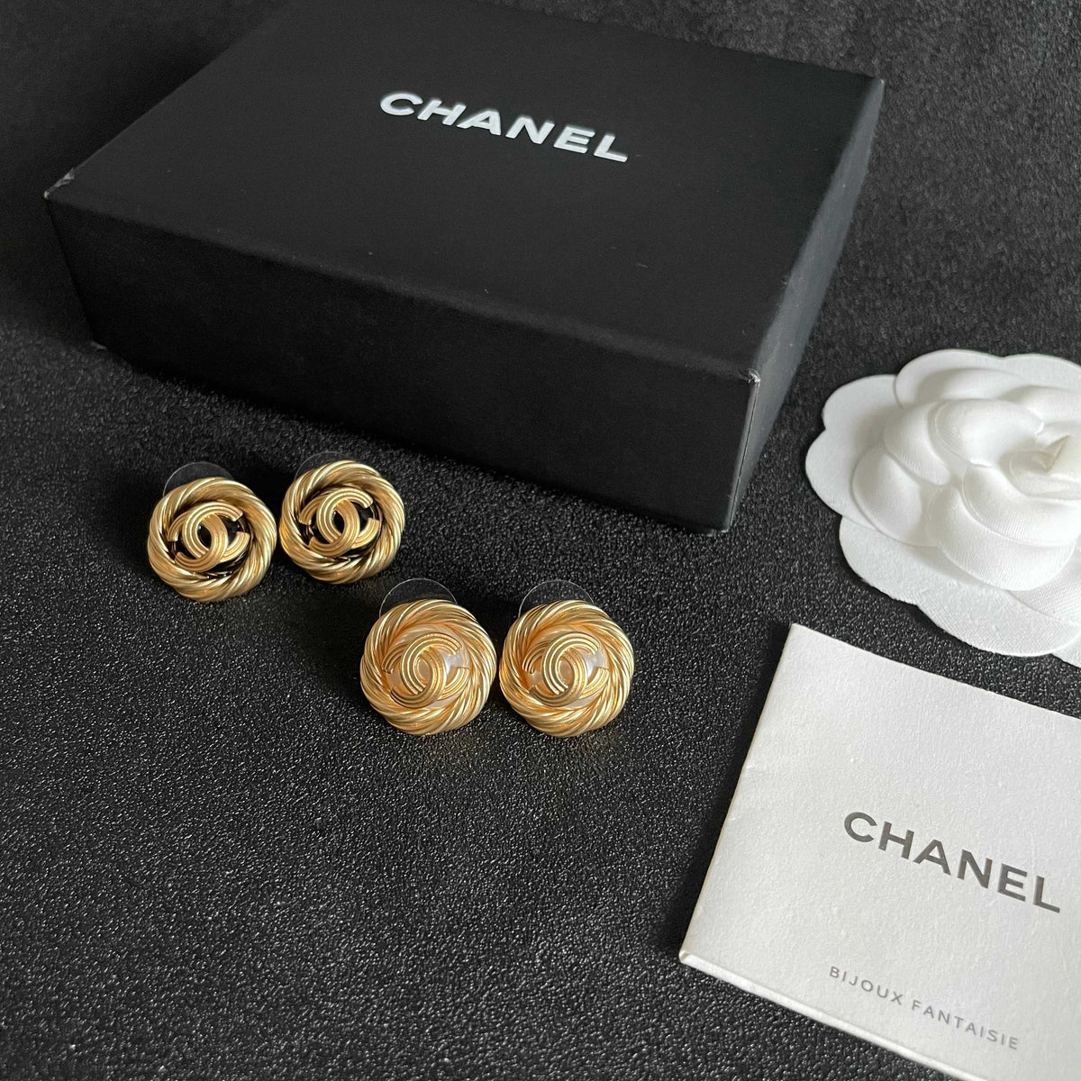 double c Stud Earrings for women - alternate angle view 10