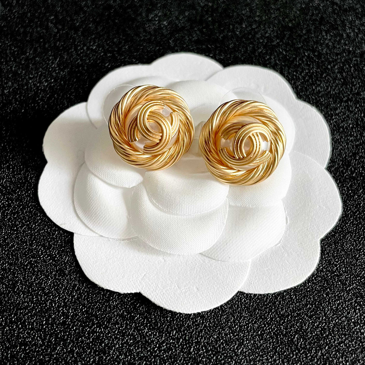 double c Stud Earrings for women - alternate angle view 8
