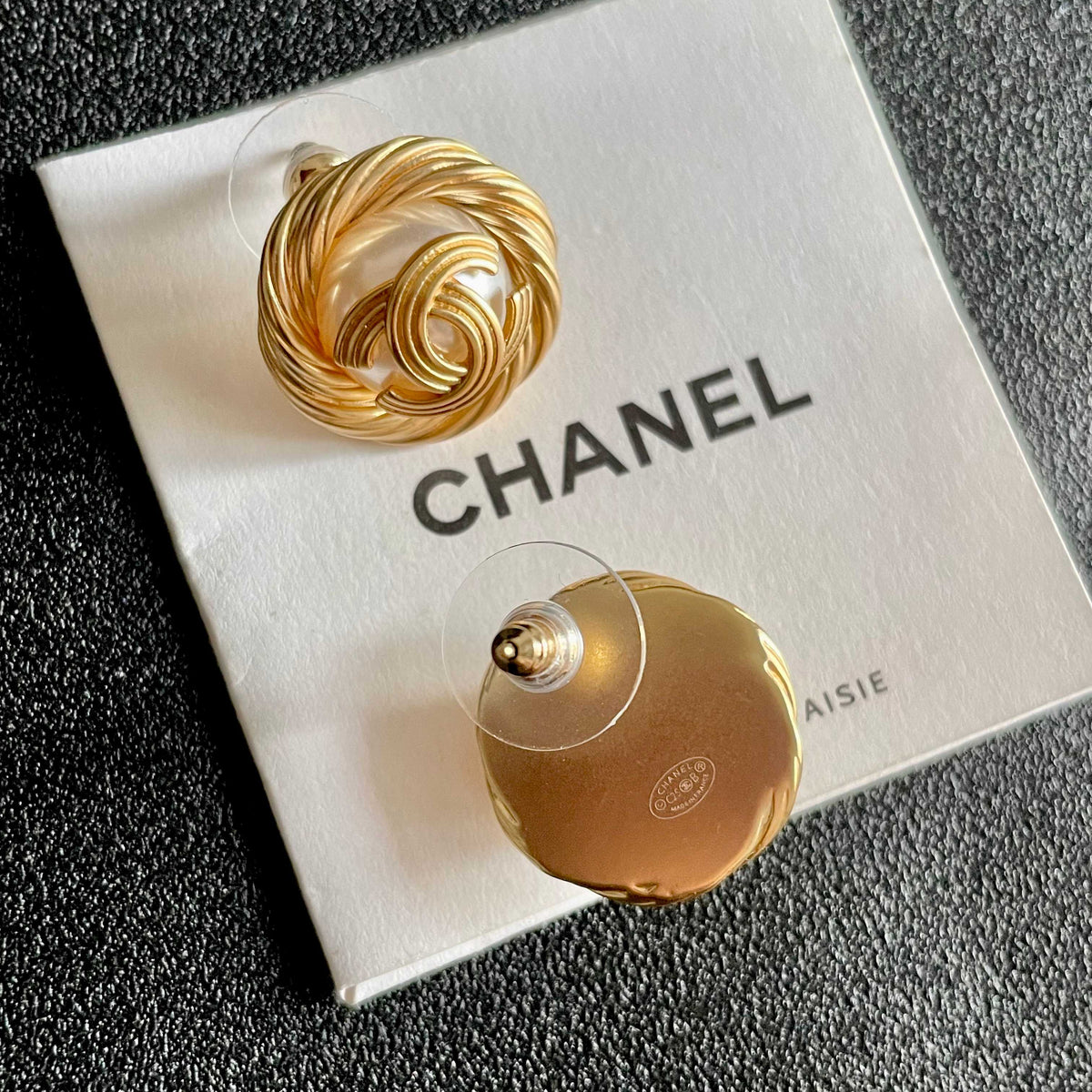 double c Stud Earrings for women - alternate angle view 7