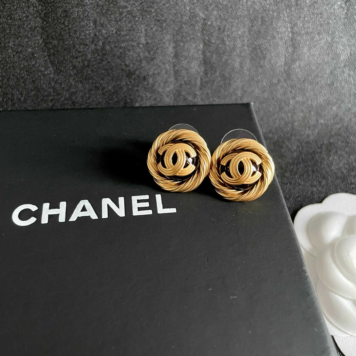 double c Stud Earrings for women - alternate angle view 9