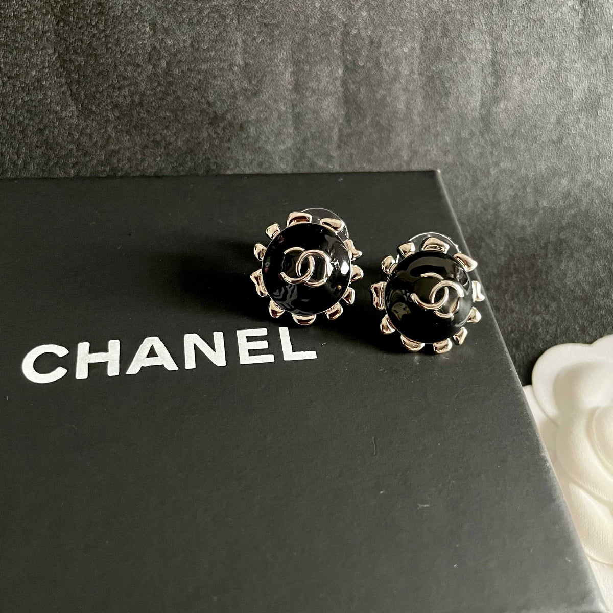 double c Stud Earrings for women - alternate angle view 9