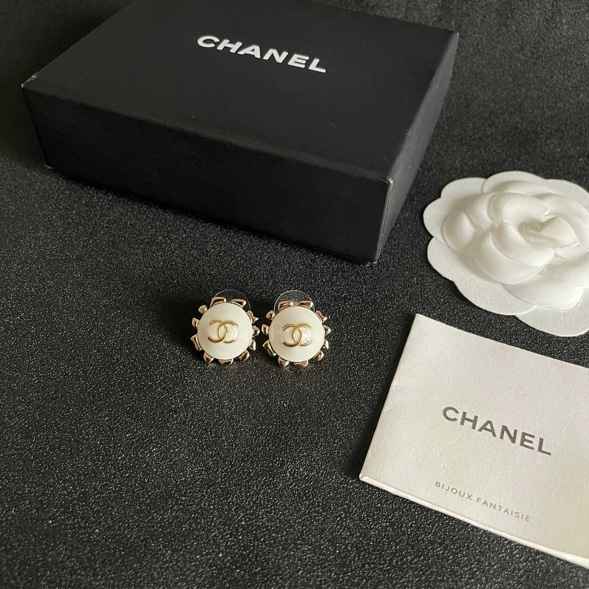 double c Stud Earrings for women - alternate angle view 5