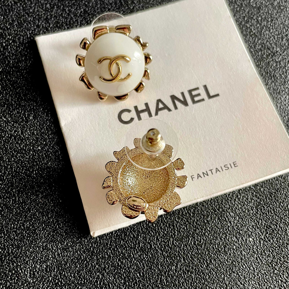 double c Stud Earrings for women - alternate angle view 7