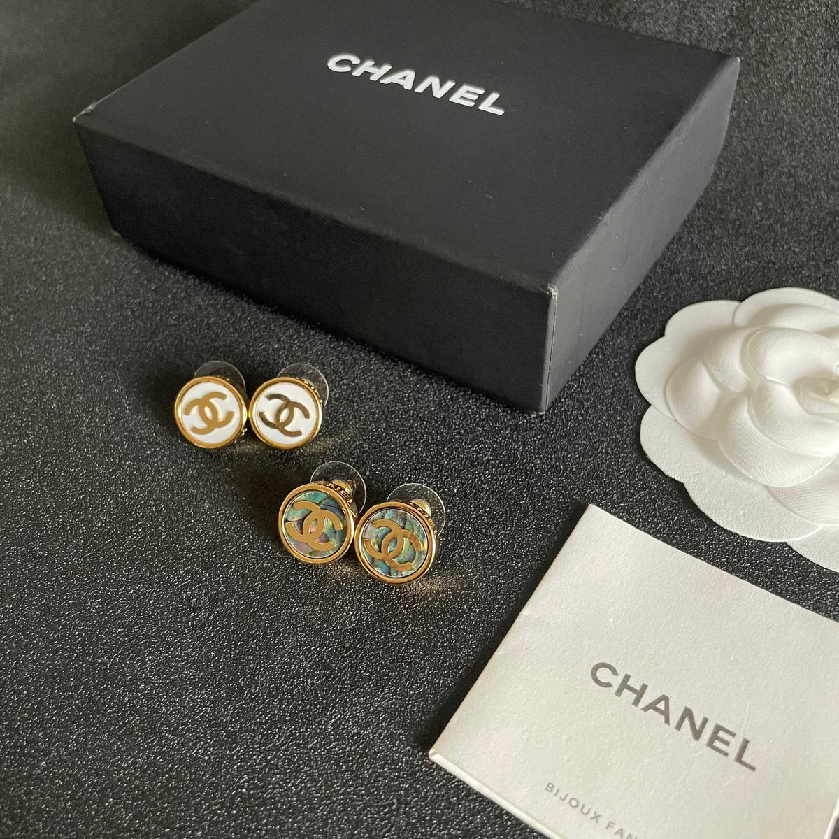 double c Stud Earrings for women - alternate angle view 5