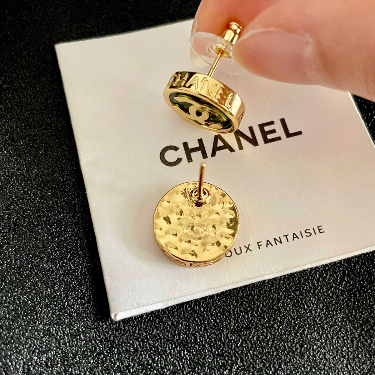 double c Stud Earrings for women - alternate angle view 7