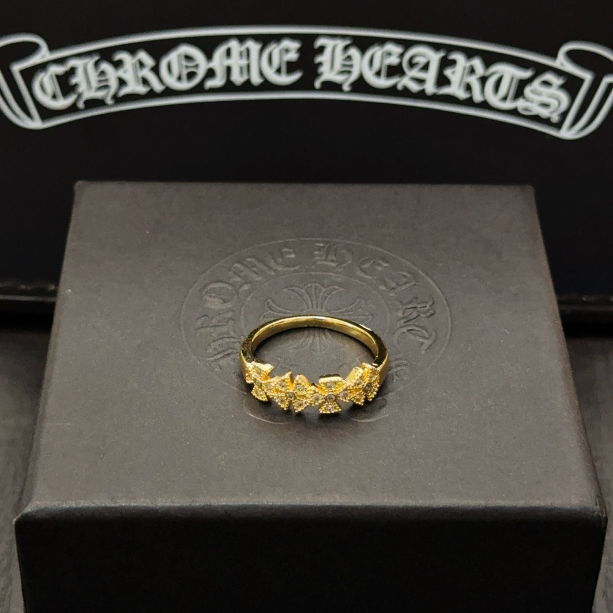 antique cross Ring for women - product detail view