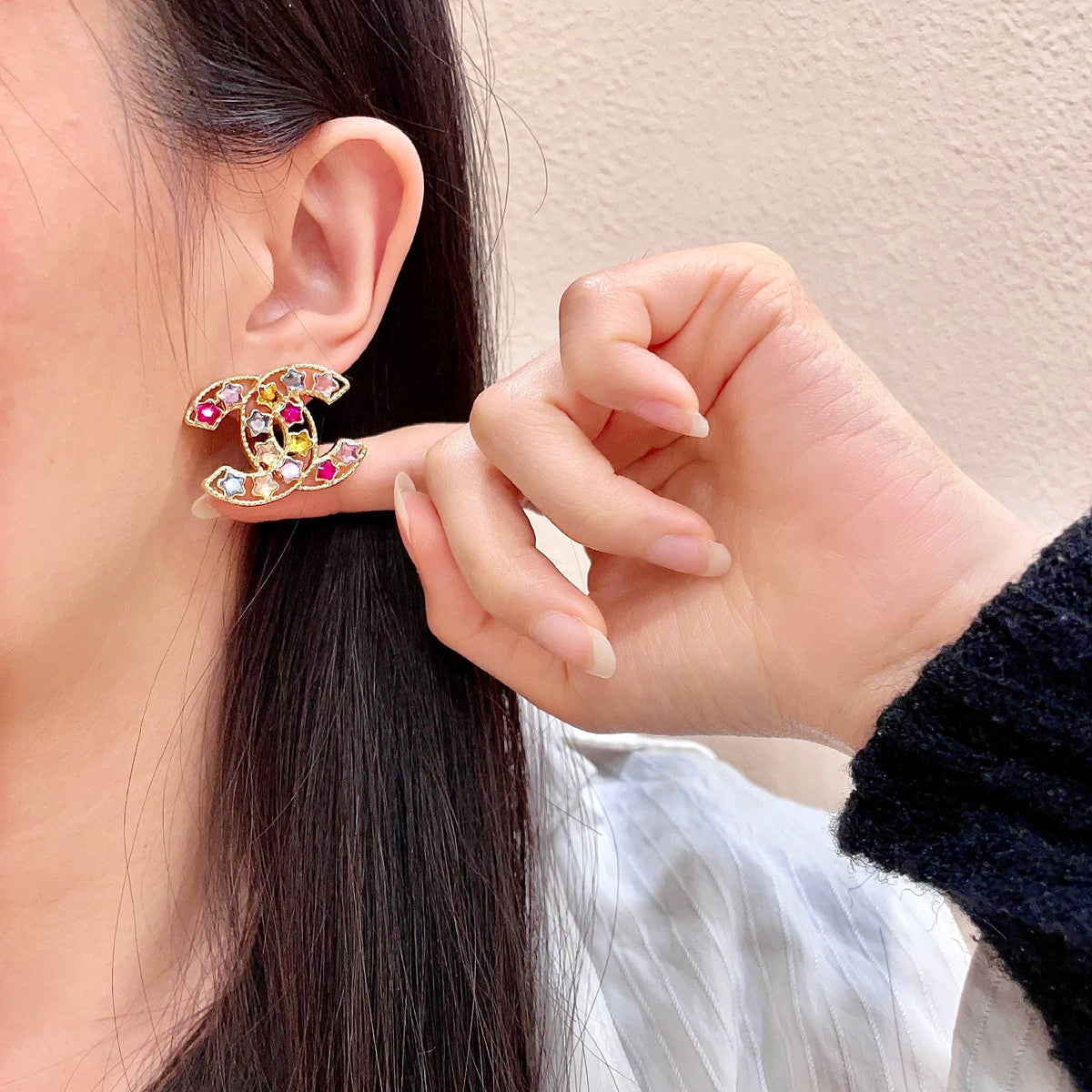 elegant Stud Earrings for women - alternate angle view 2