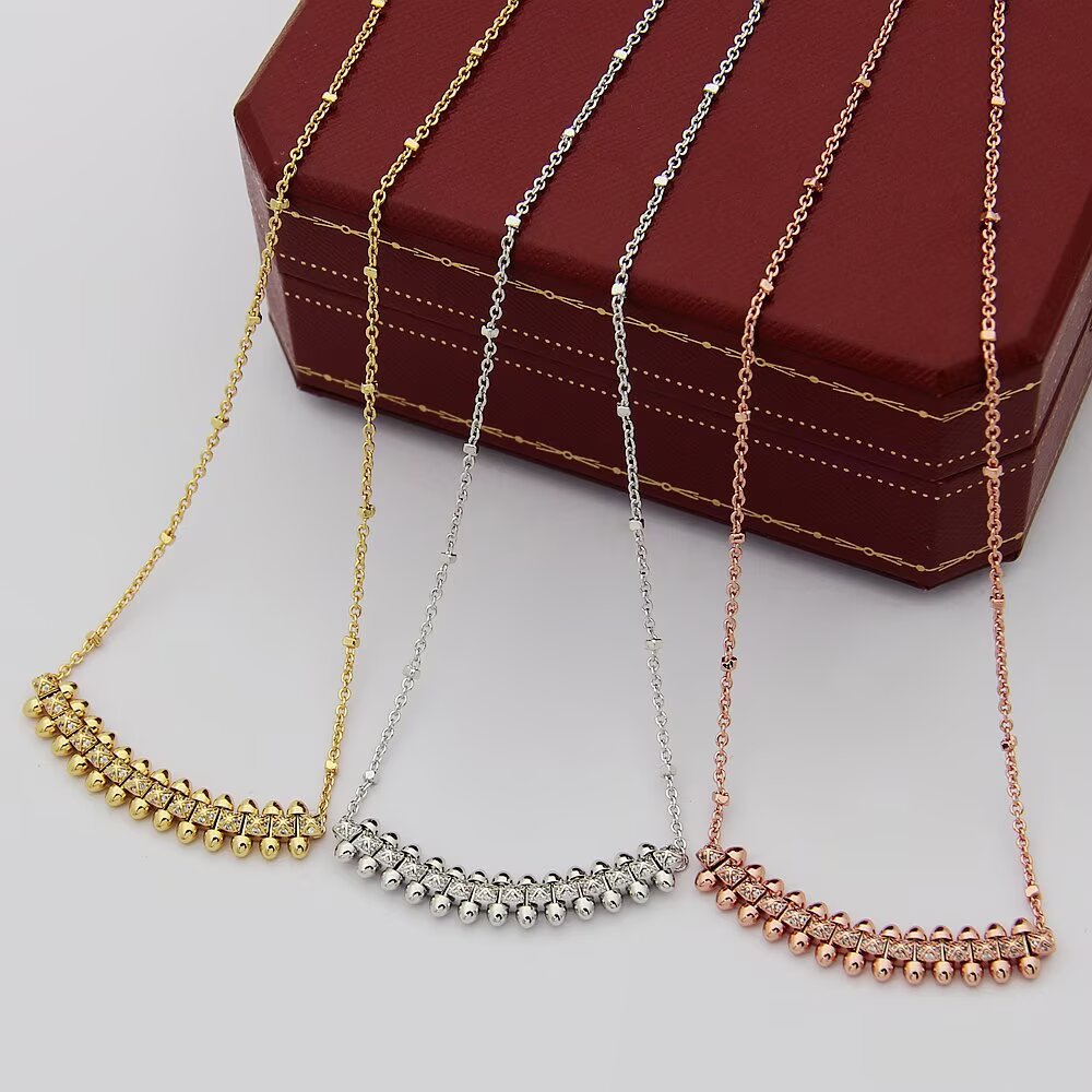 gold crystal Necklace for women - alternate angle view 7