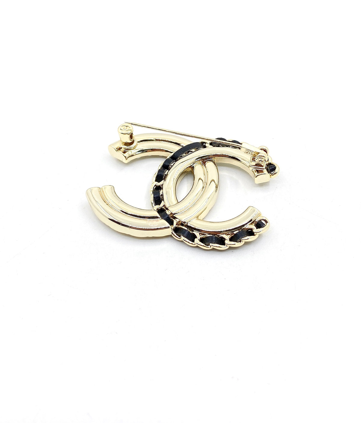black brass pearl Brooch for women - alternate angle view 3