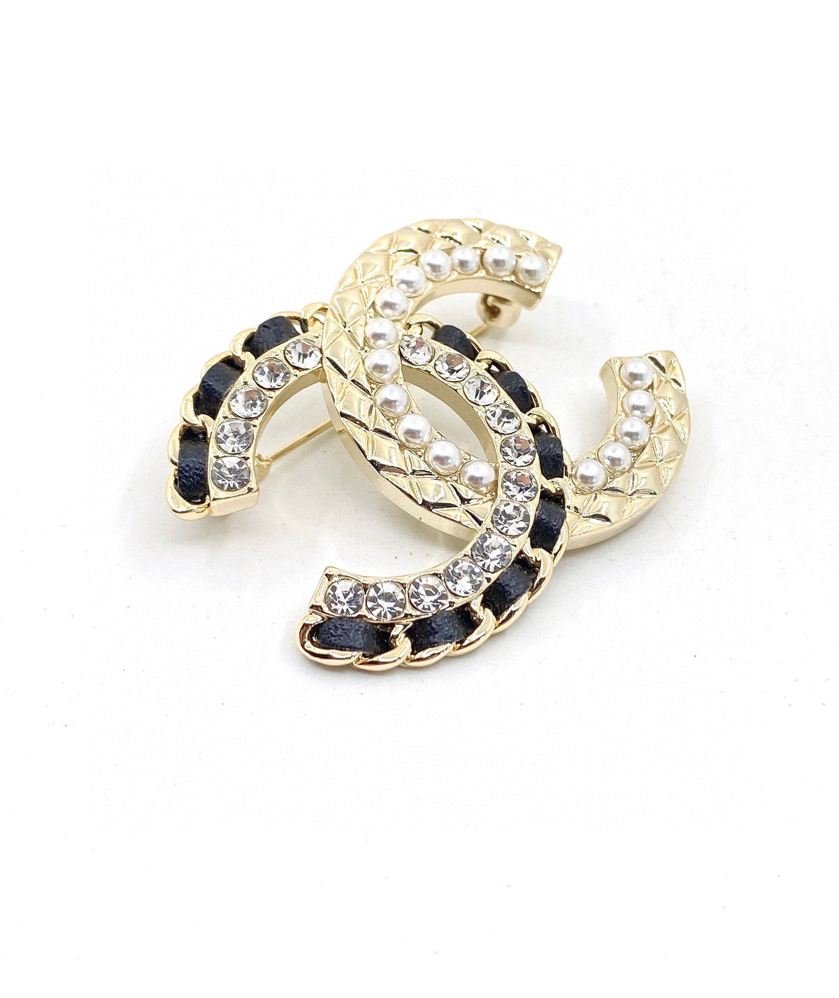 black brass pearl Brooch for women - alternate angle view 5