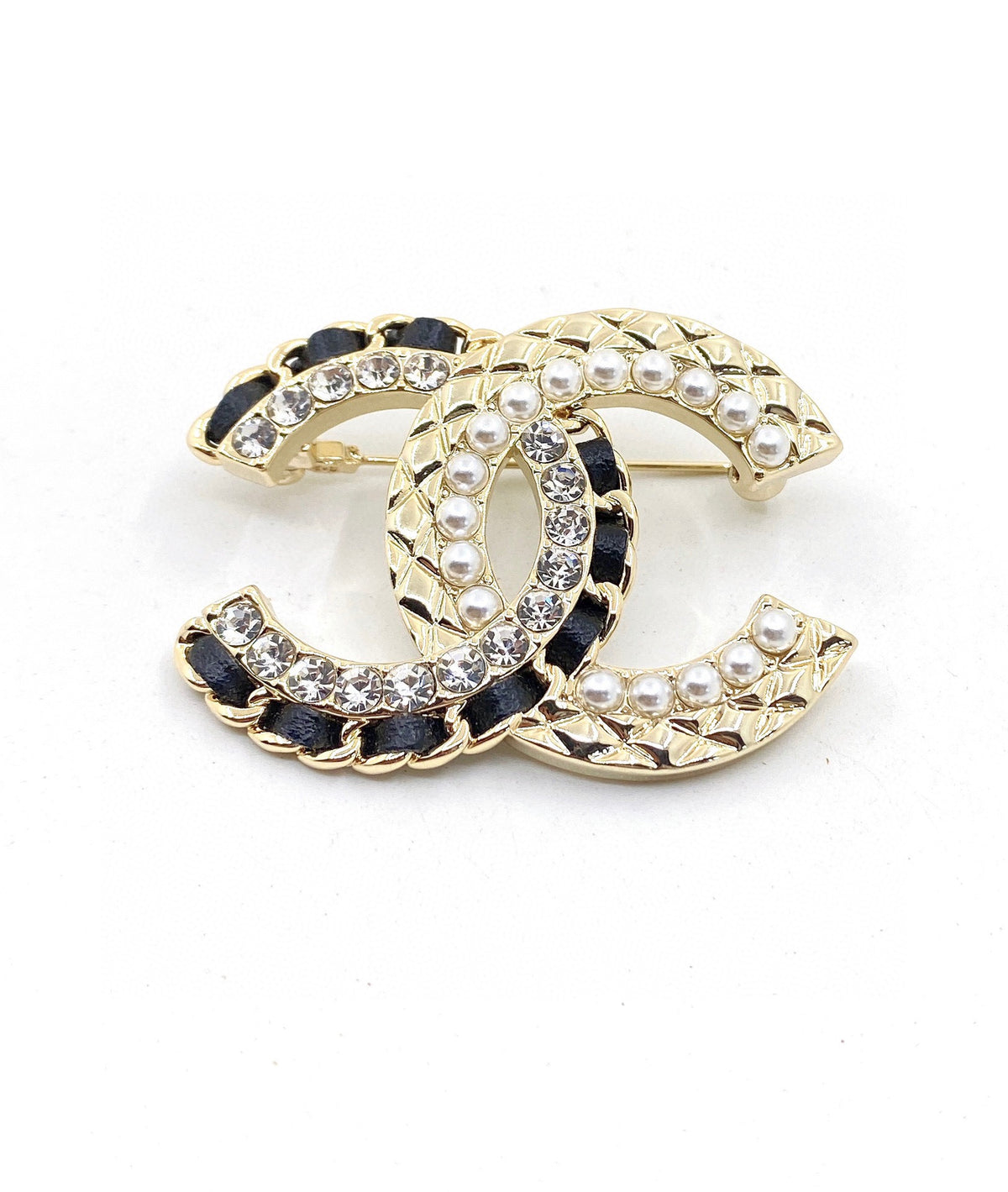 black brass pearl Brooch for women - alternate angle view 4