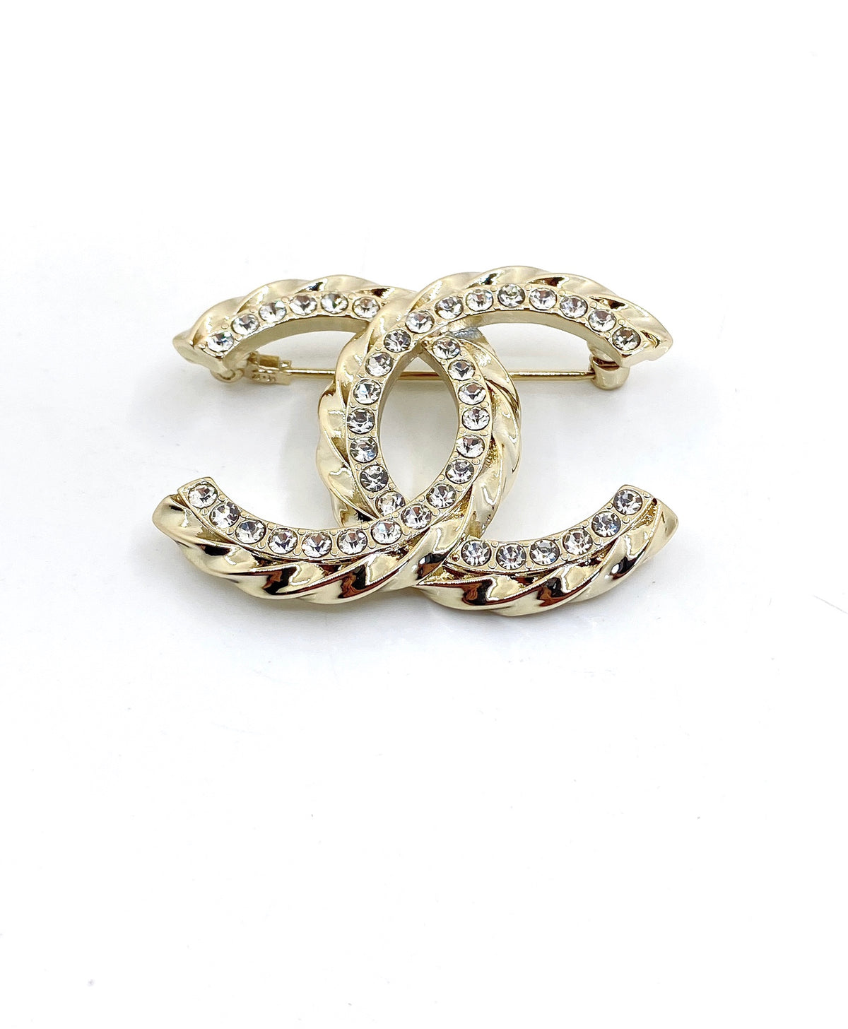 yellow brass Brooch for women - alternate angle view 4