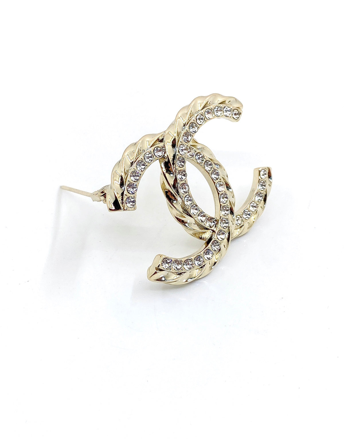 yellow brass Brooch for women - alternate angle view 2