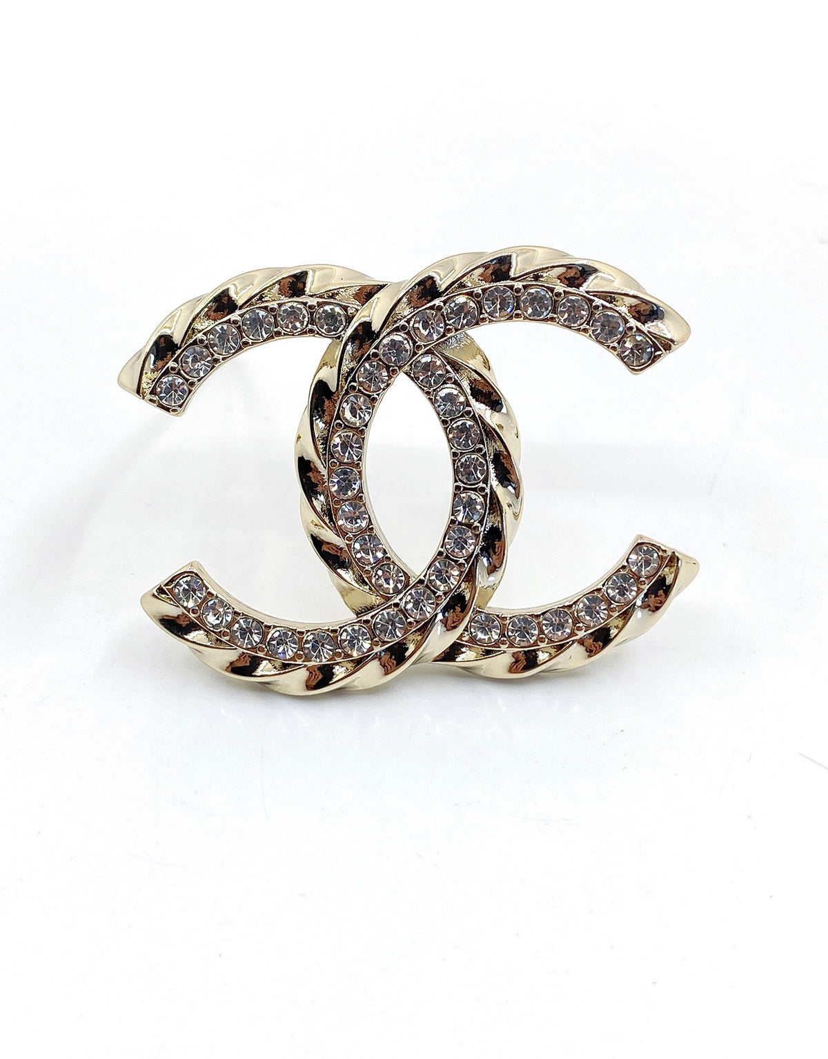 yellow brass Brooch for women - product detail view