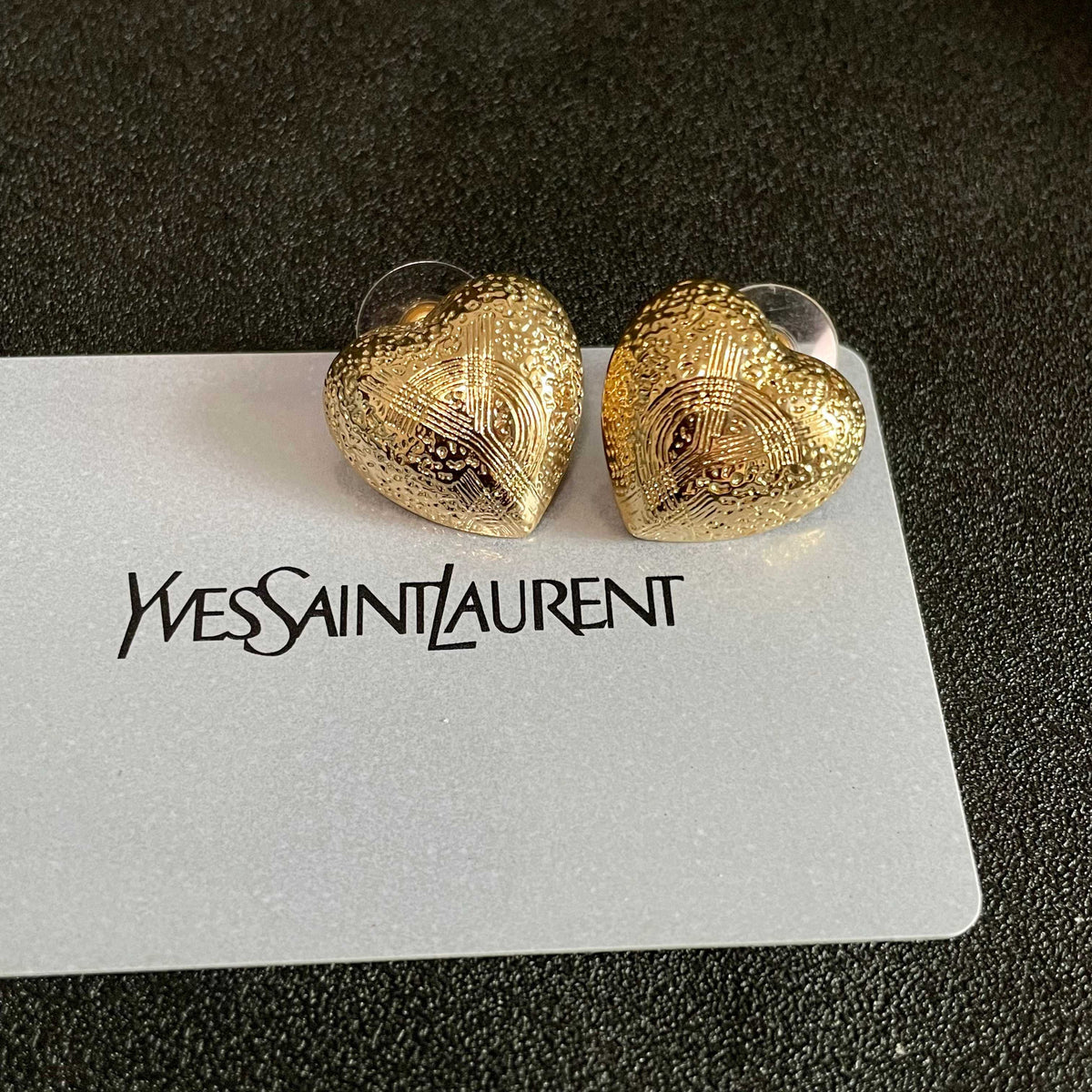 gold 925 sterling silver vintage Stud Earrings for women - alternate angle view 8