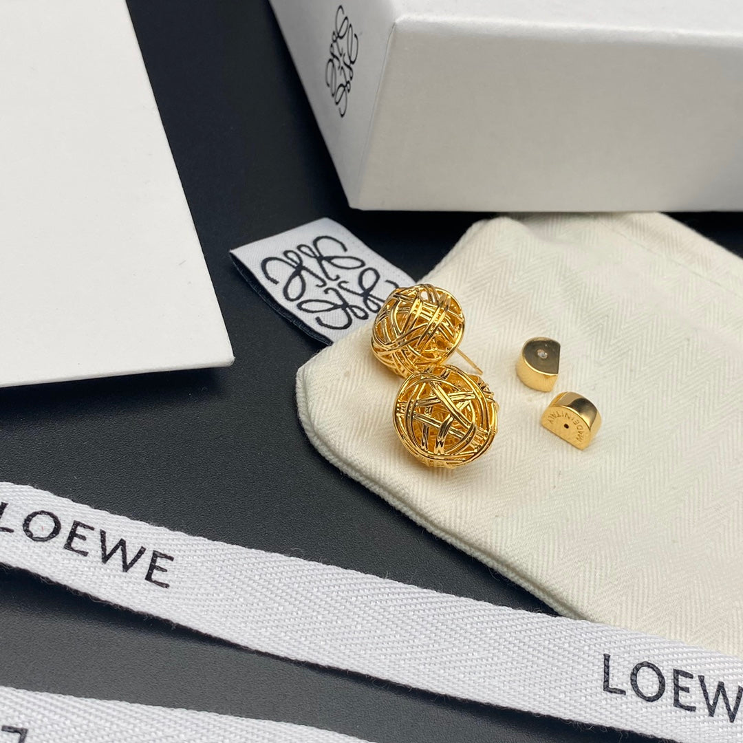 gold brass floral Drop Earrings for women - alternate angle view 8