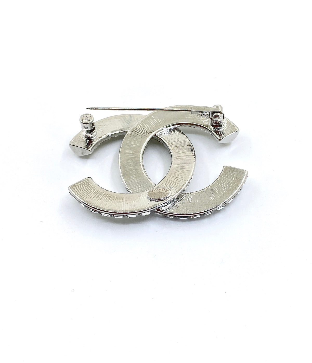 crystal double c Brooch for women - alternate angle view 3