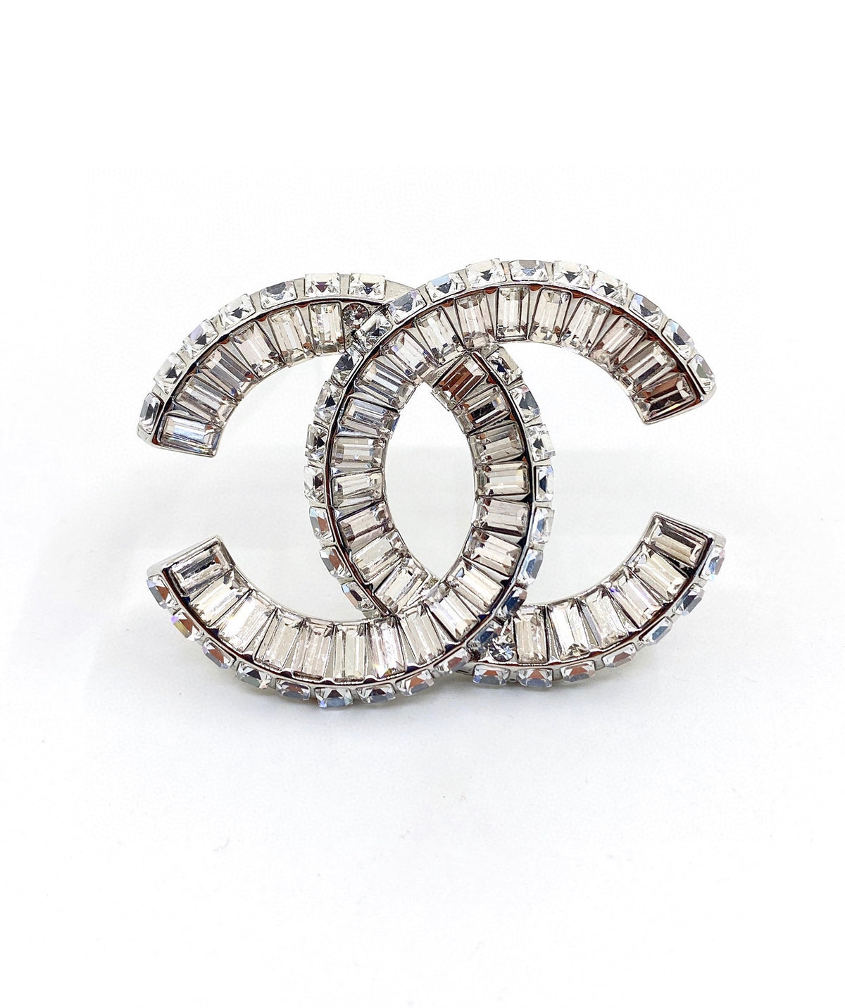 crystal double c Brooch for women - product detail view