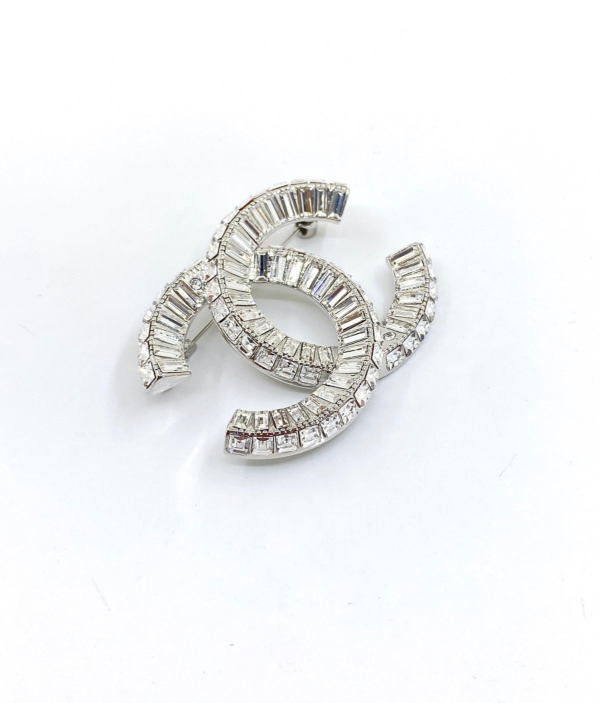 crystal double c Brooch for women - alternate angle view 5