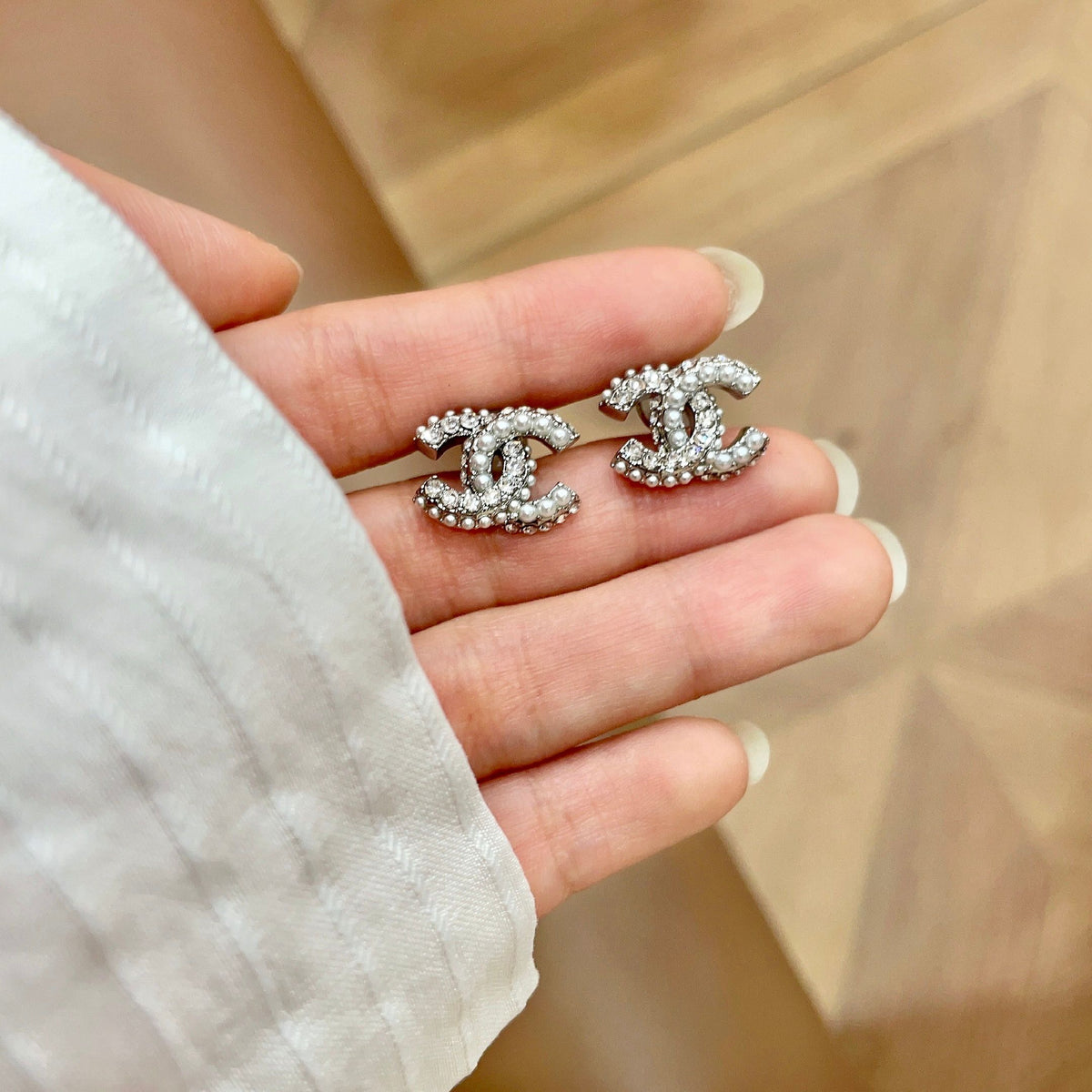letter Stud Earrings for women - alternate angle view 4