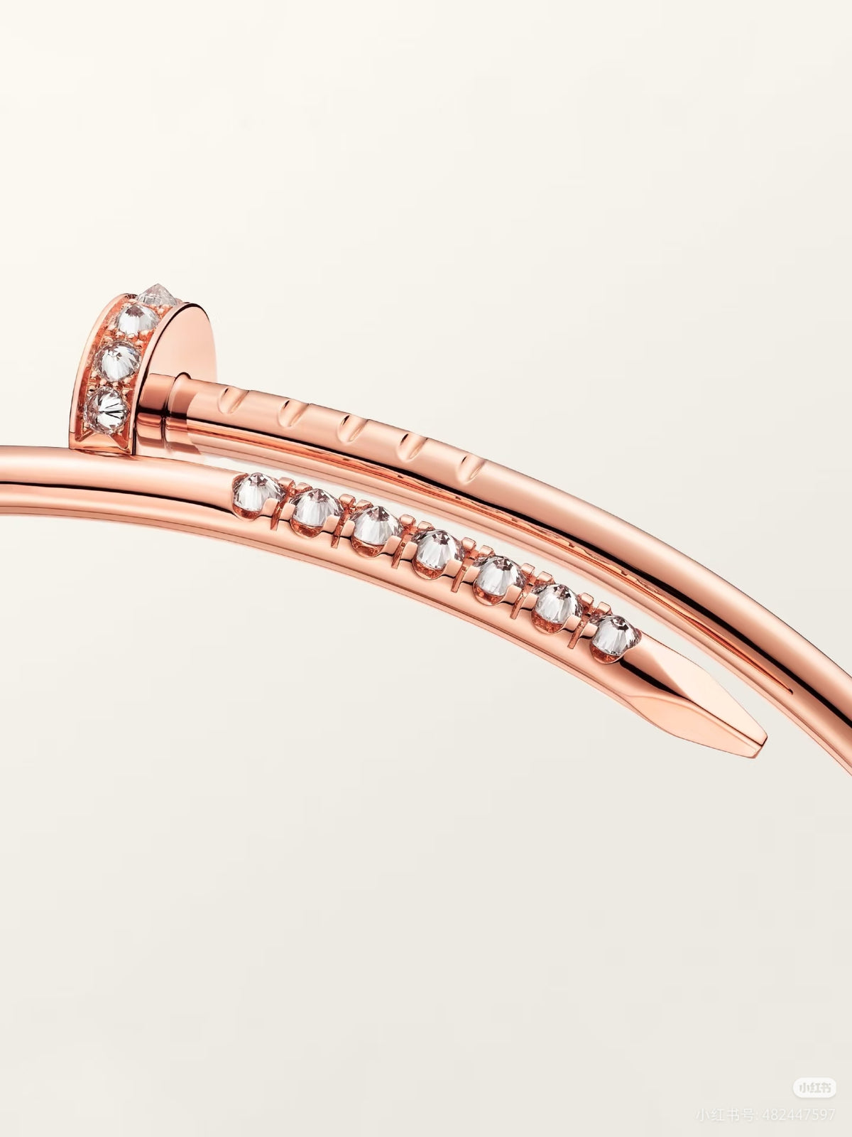 tricolor crystal inlaid Bangle for women - alternate angle view 5