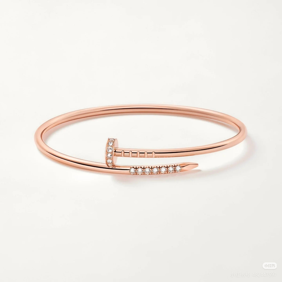 tricolor crystal inlaid Bangle for women - alternate angle view 6