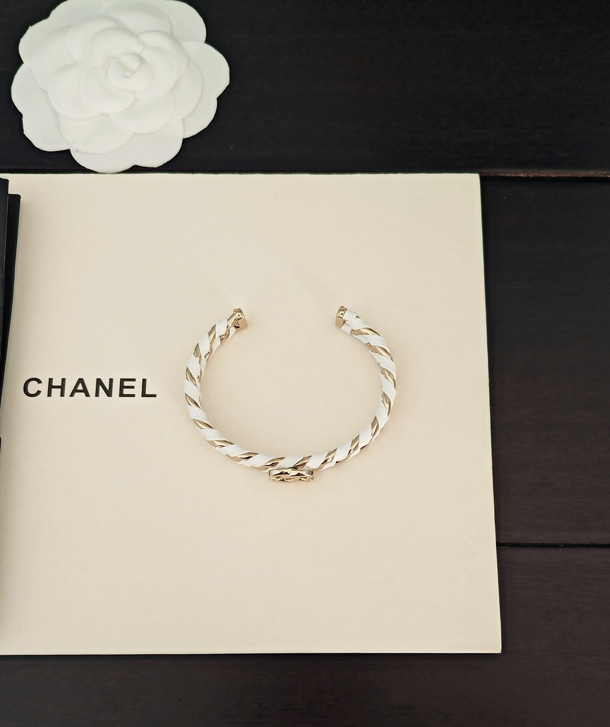 white brass Bangle for women - alternate angle view 3
