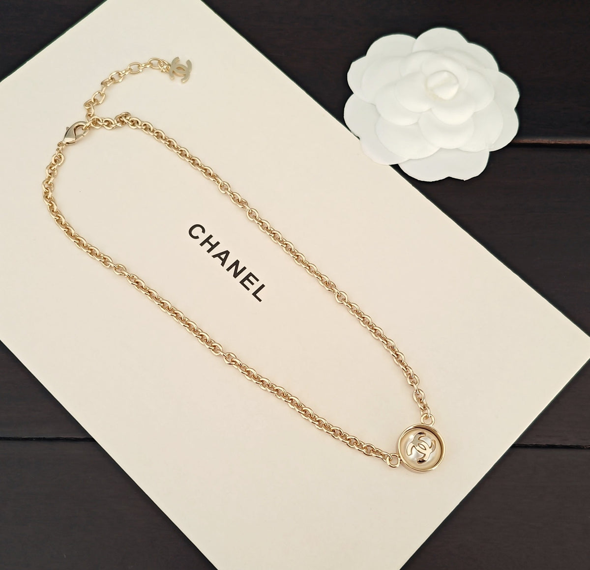 yellow brass Necklace for women - alternate angle view 5
