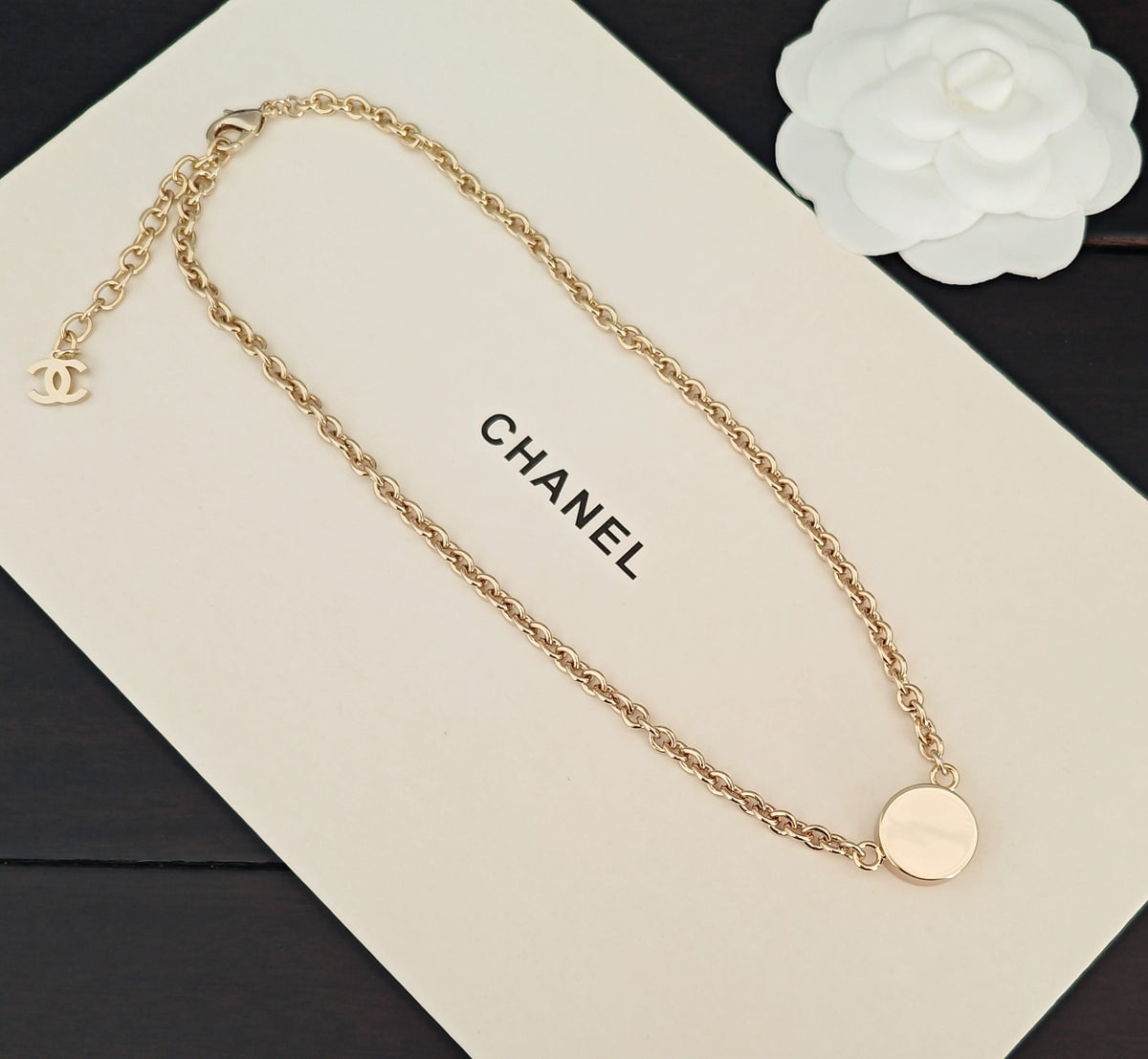 yellow brass Necklace for women - alternate angle view 6