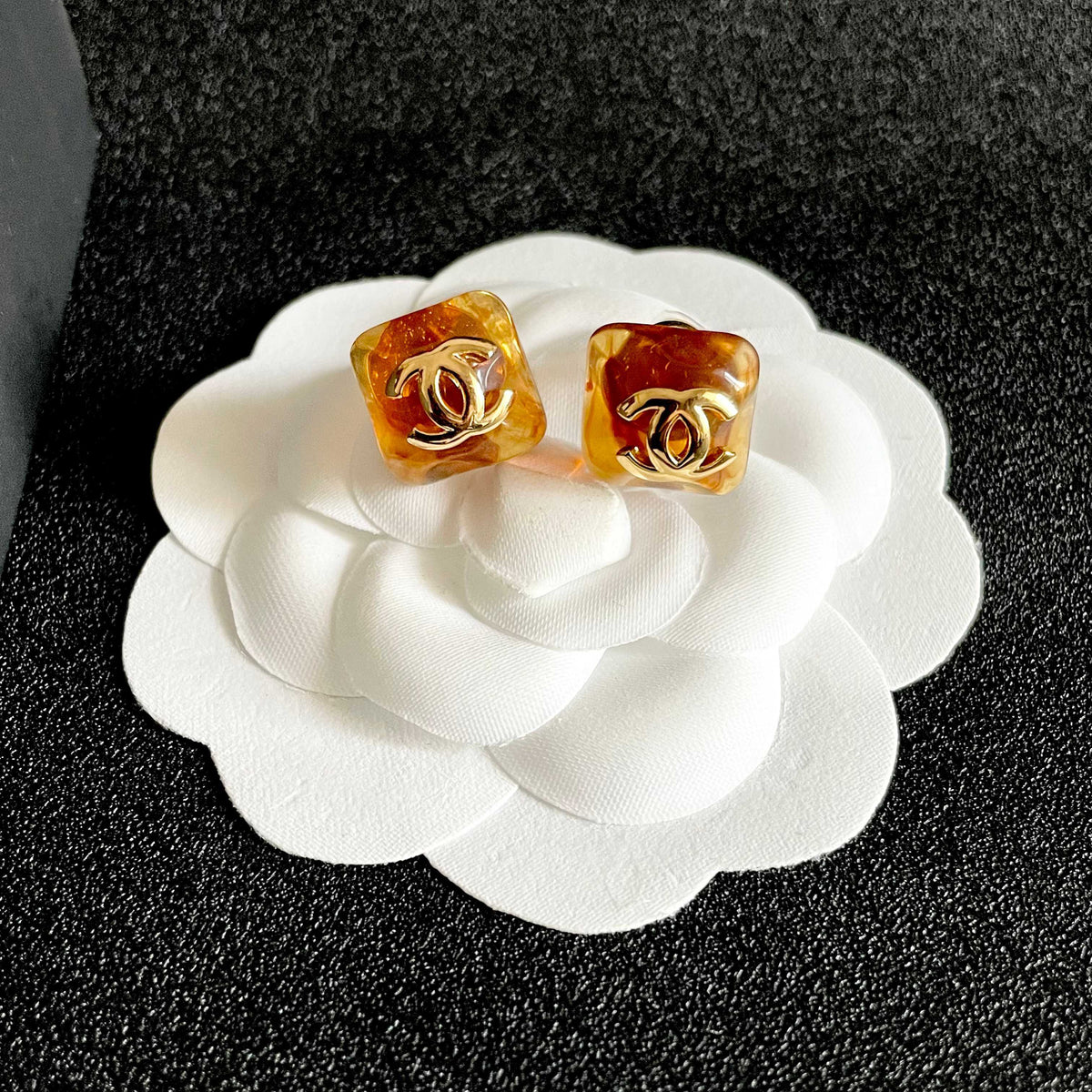 double c Stud Earrings for women - alternate angle view 8