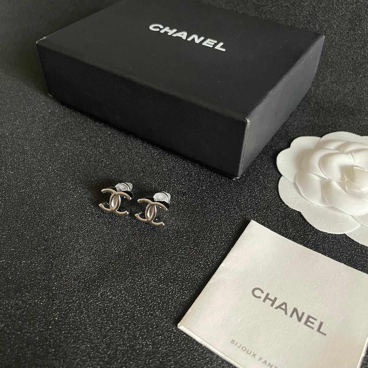 double c Stud Earrings for women - alternate angle view 5