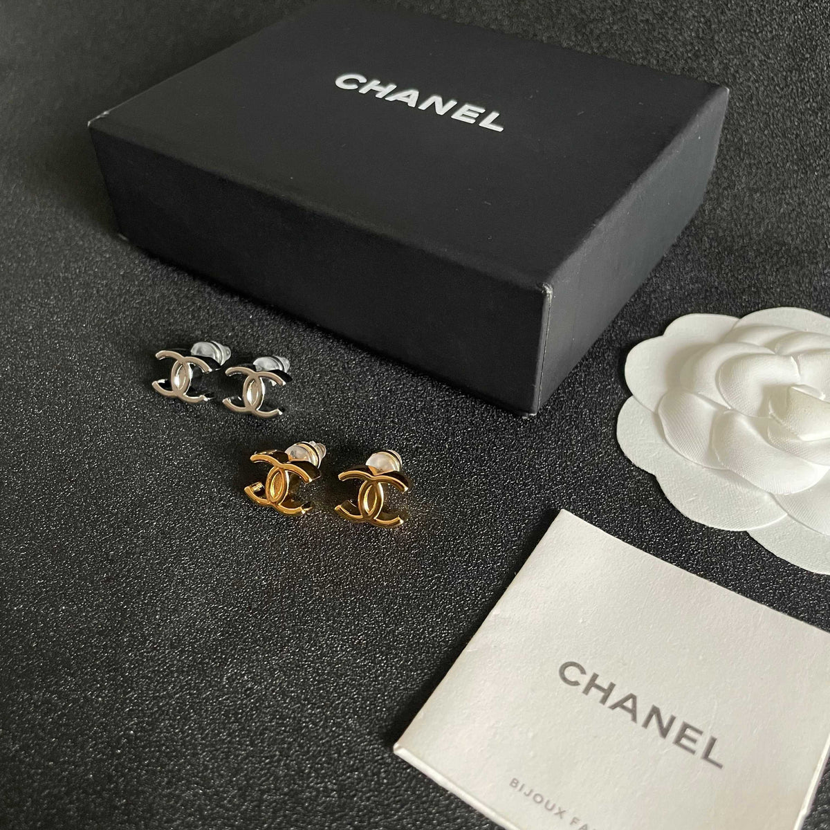 double c Stud Earrings for women - alternate angle view 5