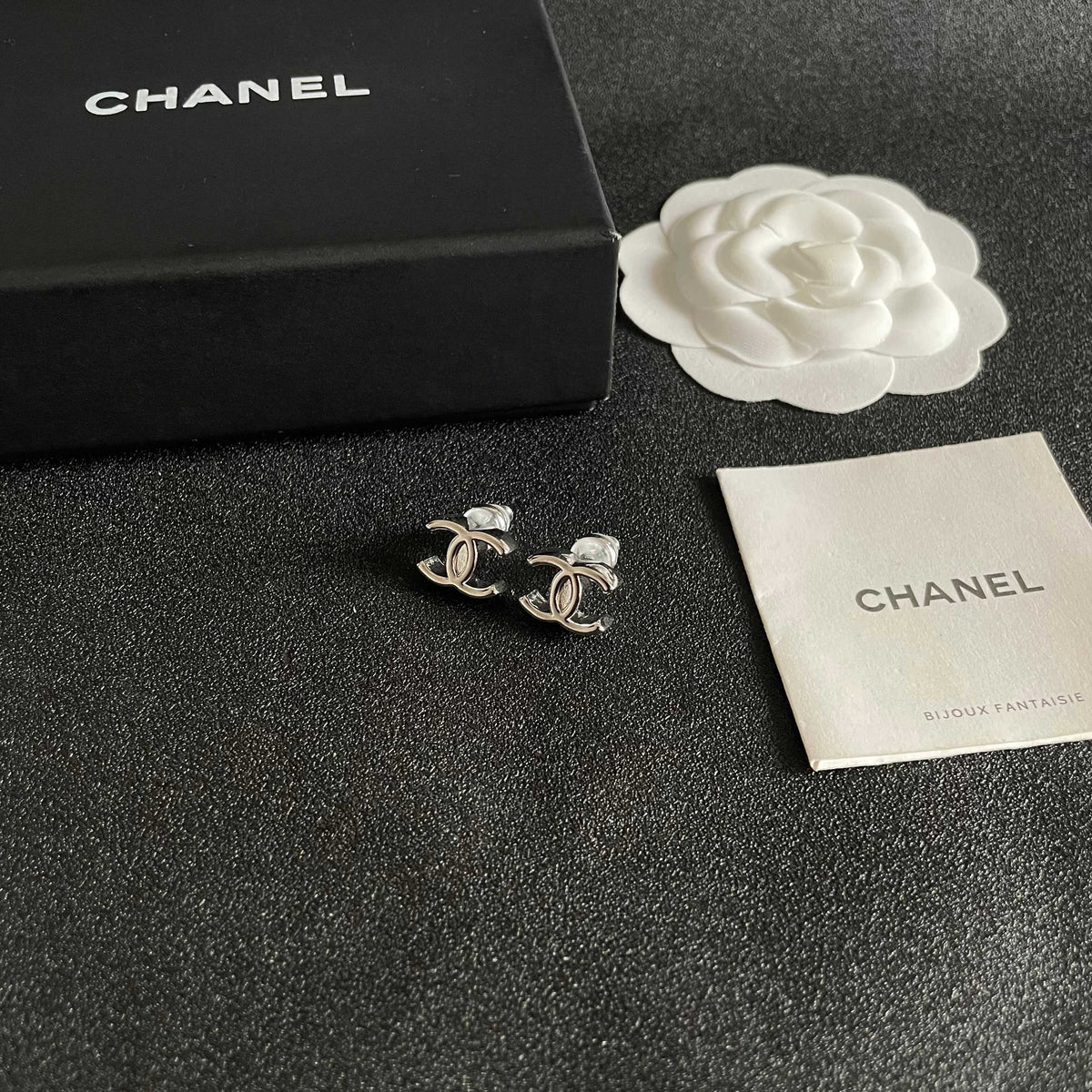 double c Stud Earrings for women - alternate angle view 6