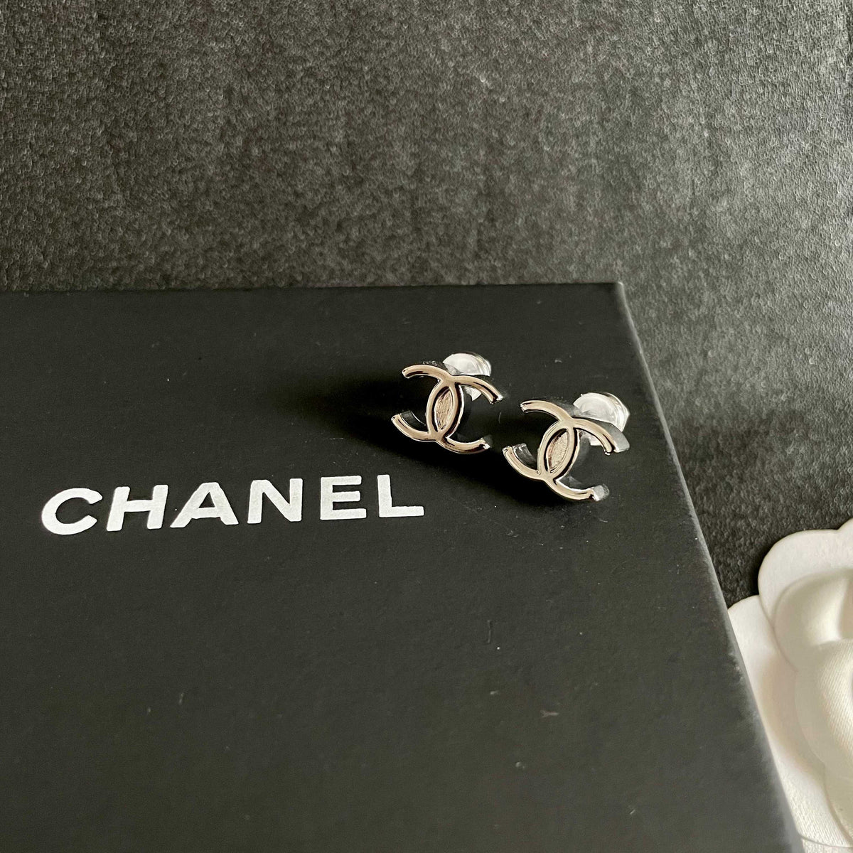 double c Stud Earrings for women - alternate angle view 9