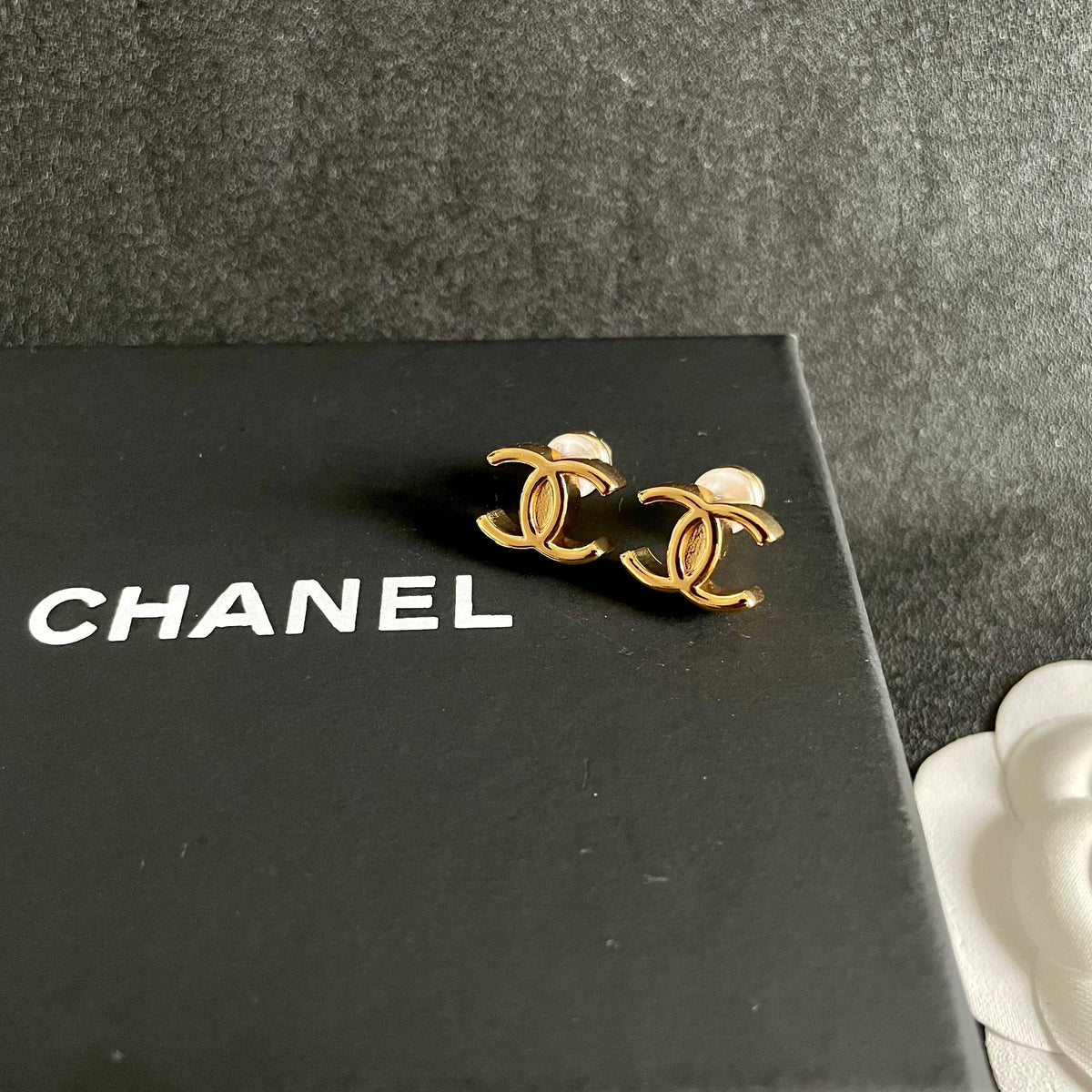 double c Stud Earrings for women - alternate angle view 9