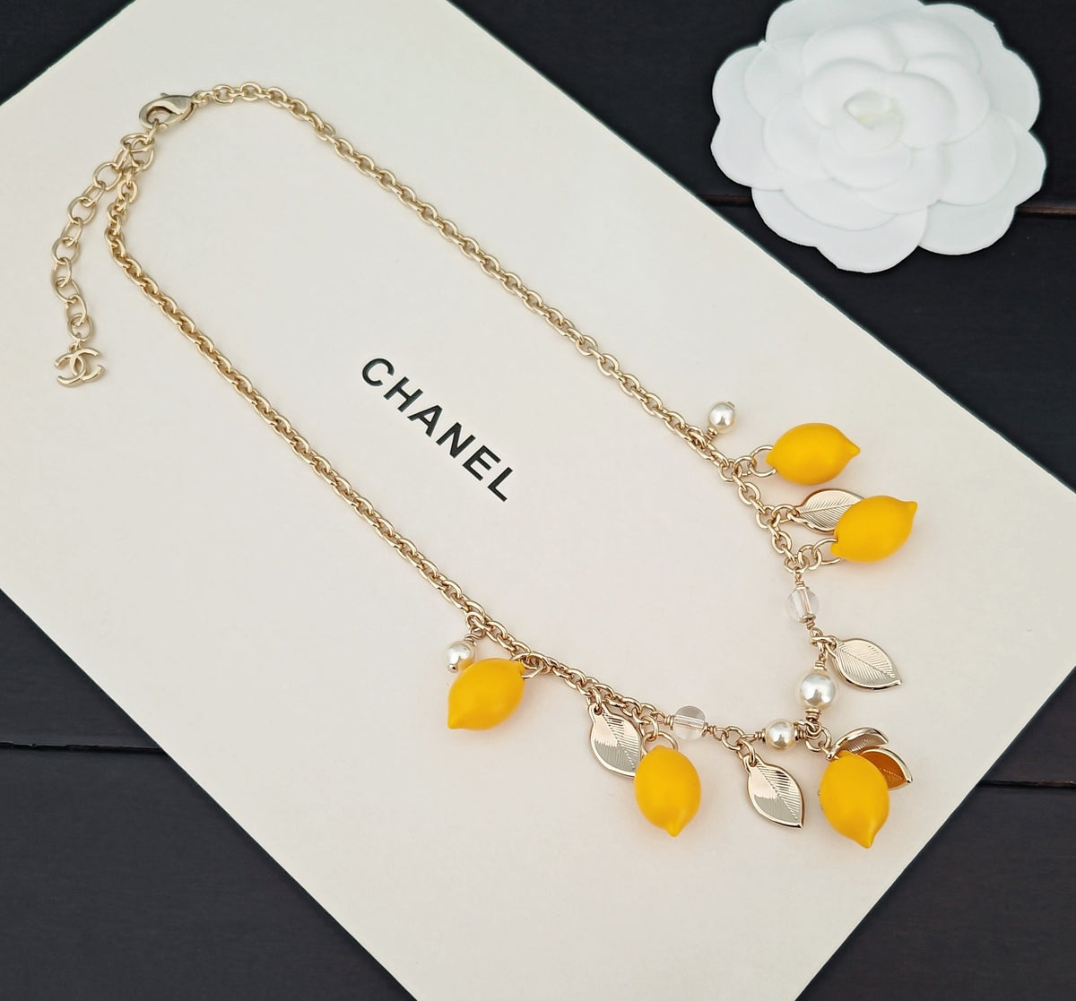 yellow brass Necklace for women - alternate angle view 6