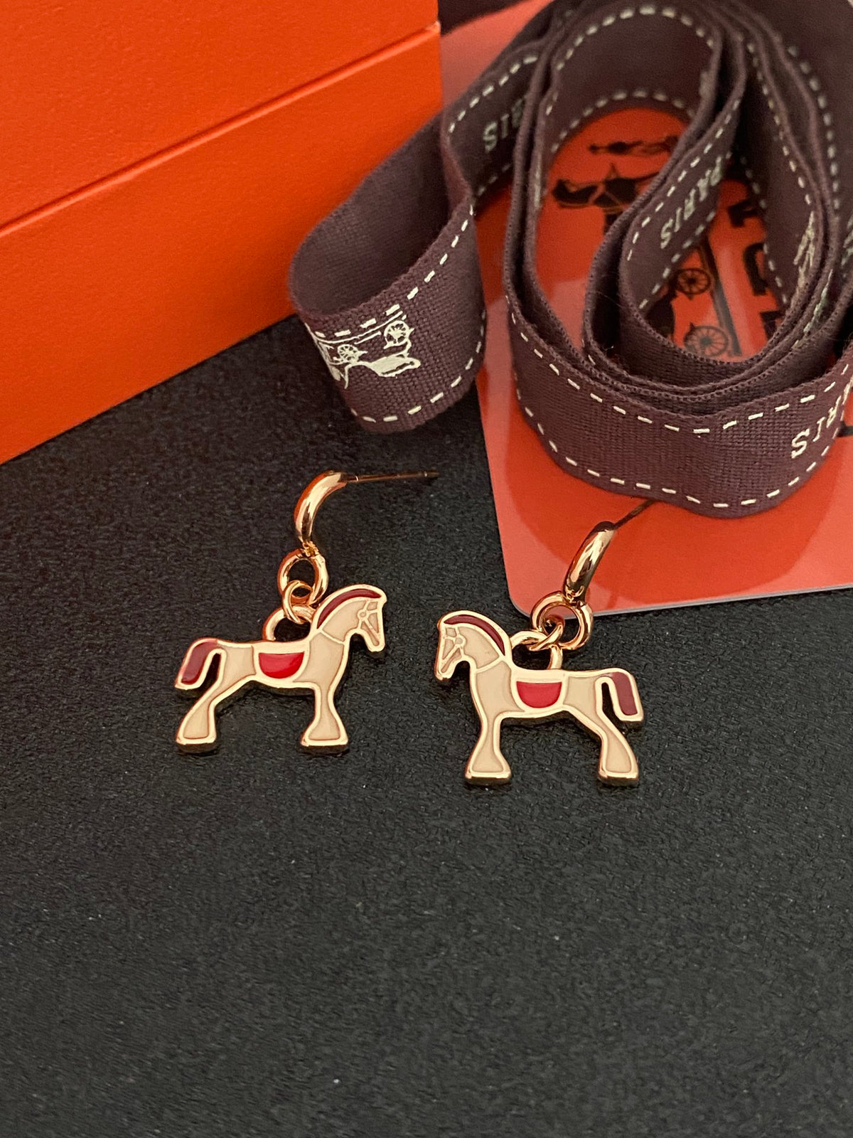 gold silver post elegant Drop Earrings for women - product detail view