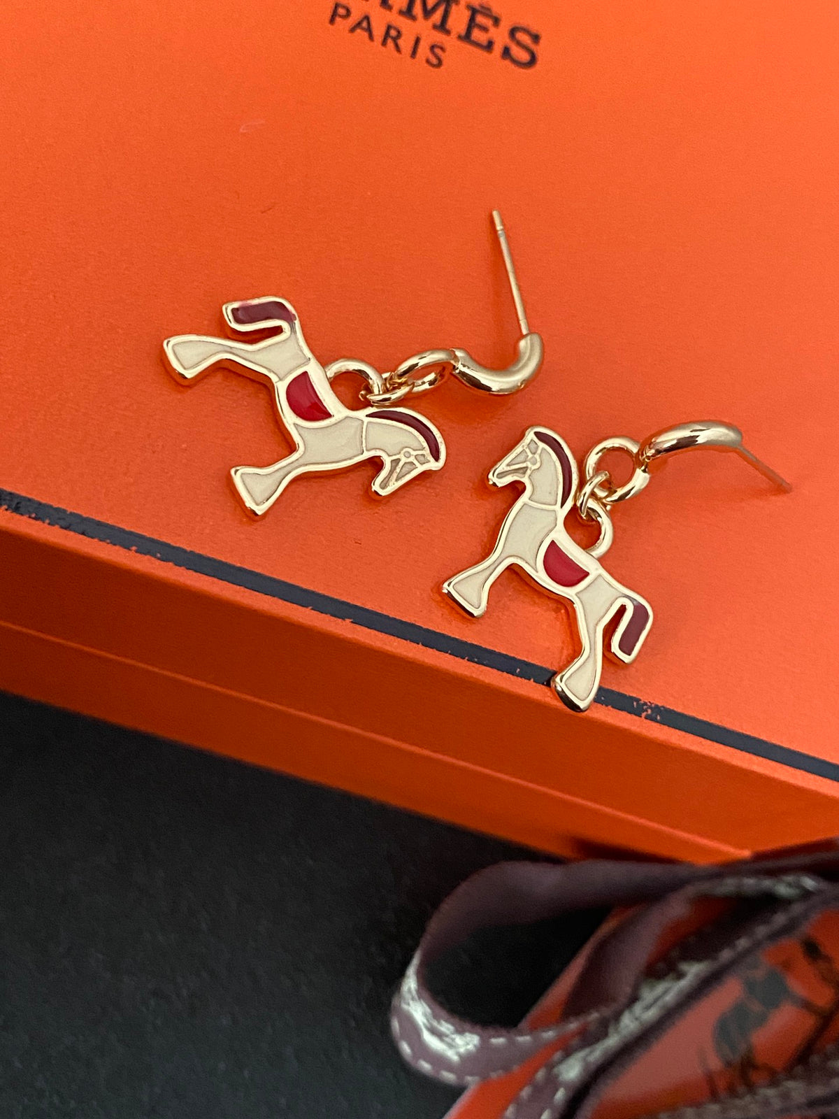 gold silver post elegant Drop Earrings for women - alternate angle view 4