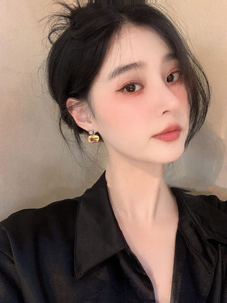 letter Stud Earrings for women - alternate angle view 8