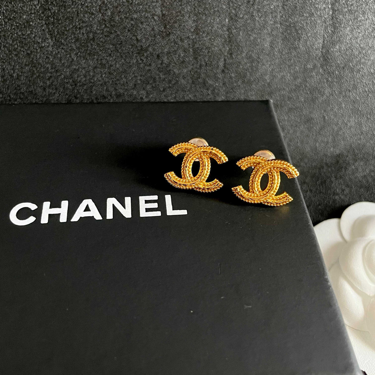 double c Stud Earrings for women - alternate angle view 9