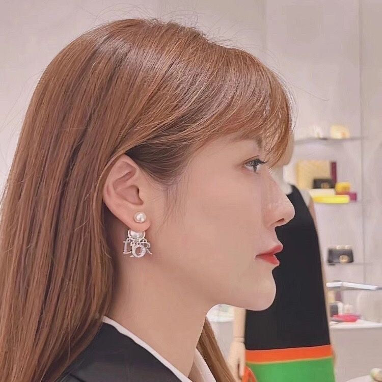 letter Stud Earrings for women - alternate angle view 17