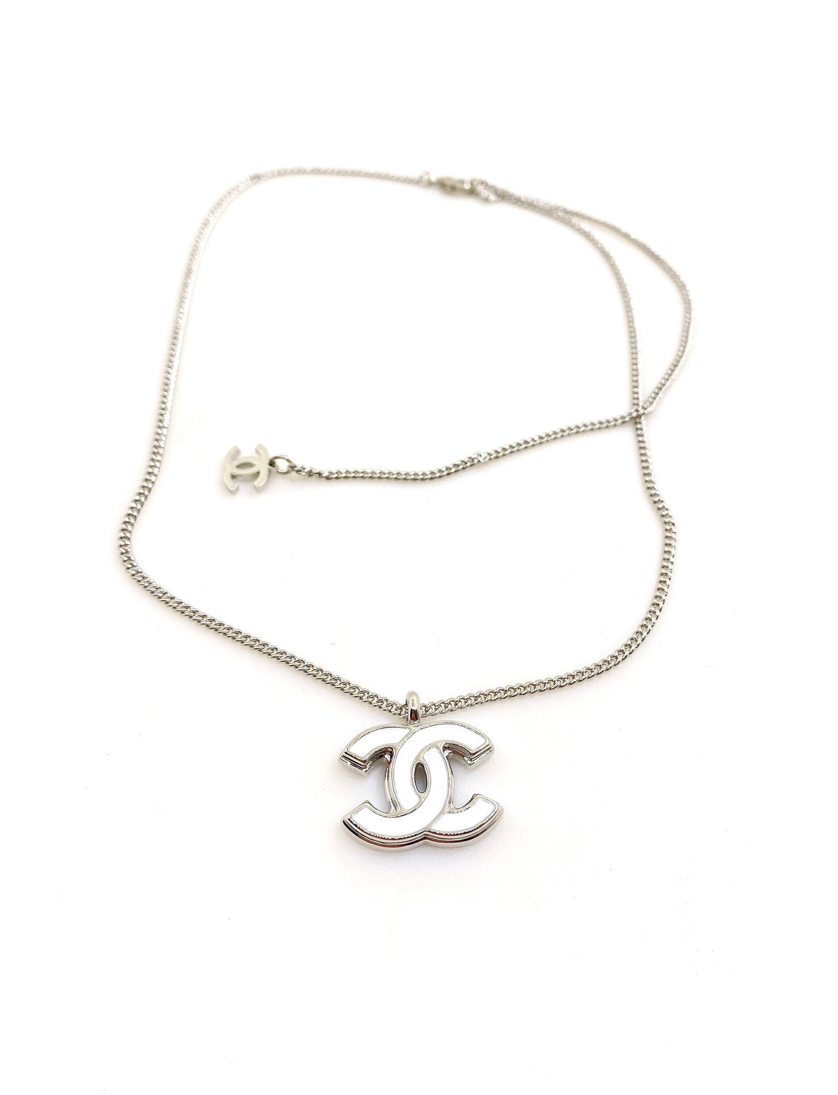 white brass Necklace for women - product detail view
