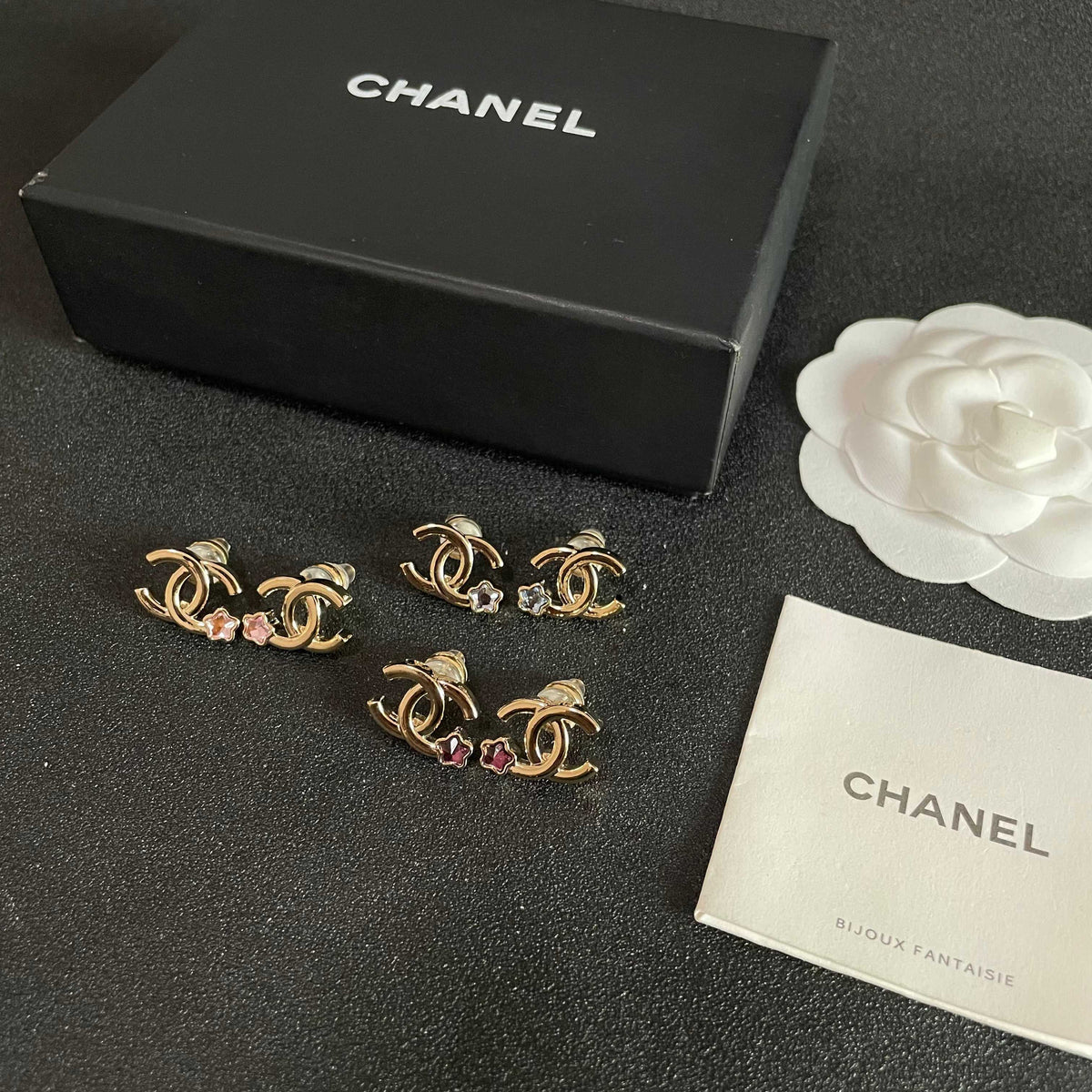 double c Stud Earrings for women - alternate angle view 5