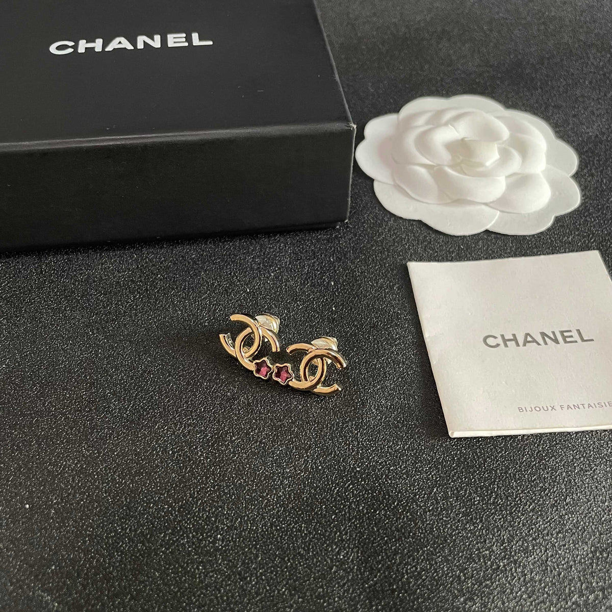 double c Stud Earrings for women - alternate angle view 6