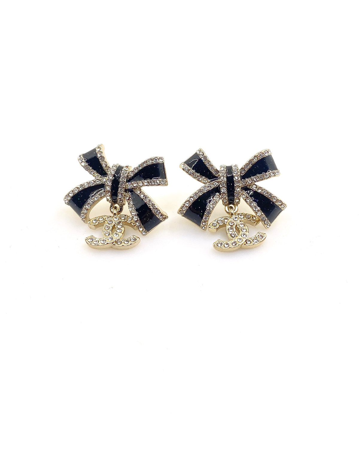 black brass butterfly Drop Earrings for women - product detail view