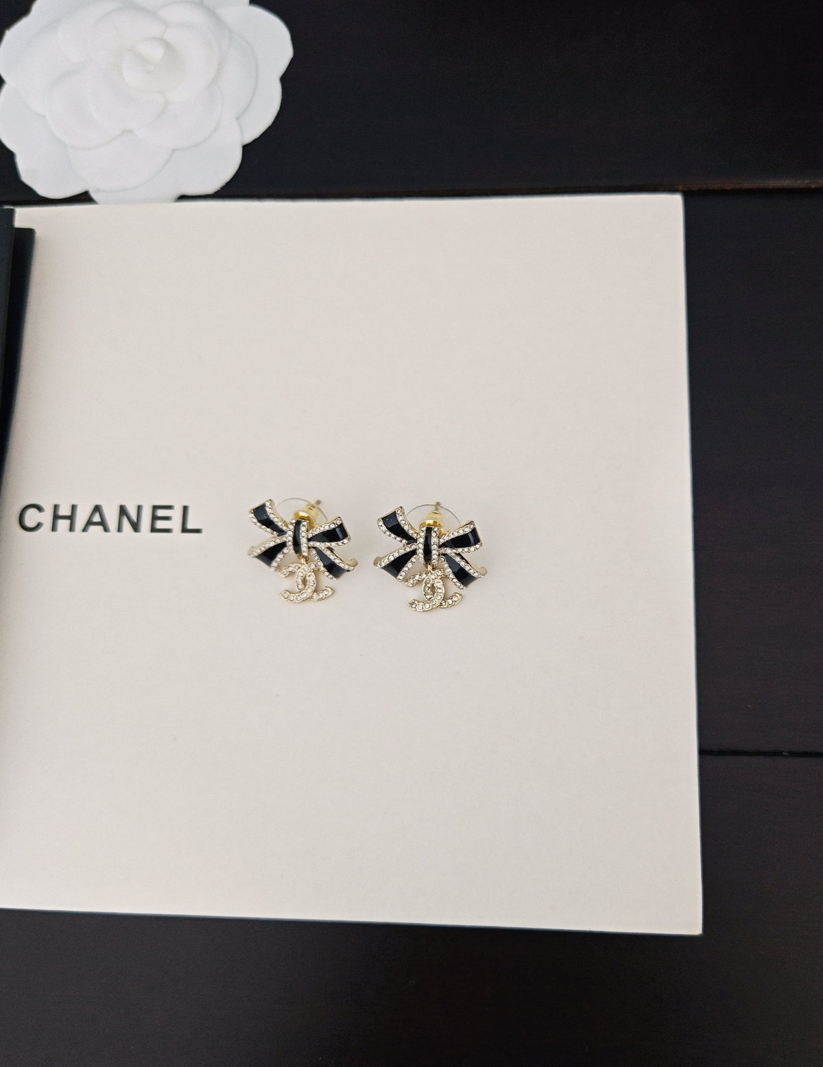 black brass butterfly Drop Earrings for women - alternate angle view 6